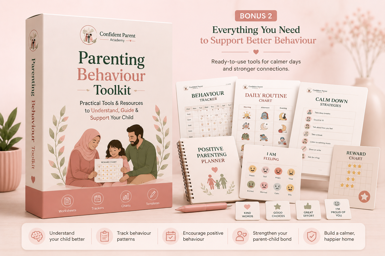 Parenting Behaviour Toolkit — worksheets, trackers, charts and templates to understand and support your child